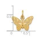 10k Butterfly Charm