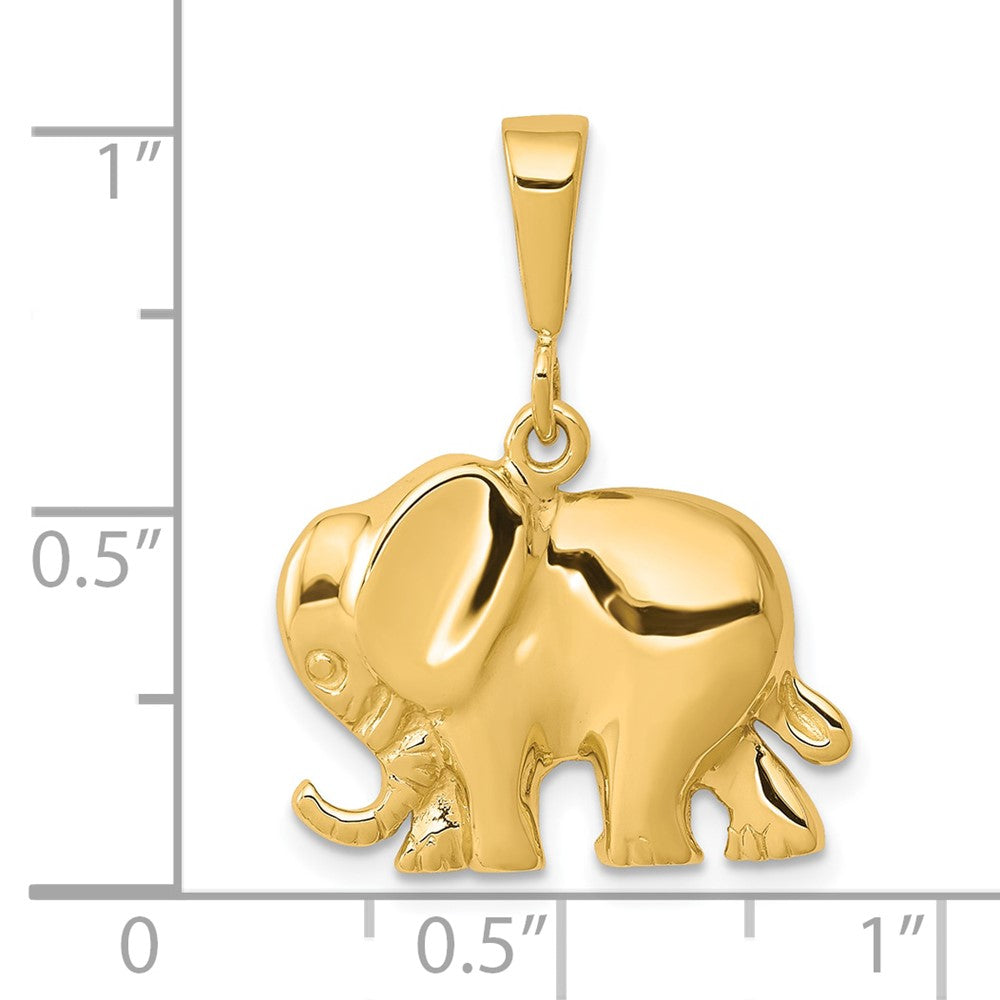 10k Polished Elephant Charm