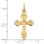 10K Eastern Orthodox Cross Charm