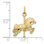 10k Solid Carousel Horse Charm