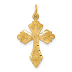 10k Fleur de Lis Cross Charm