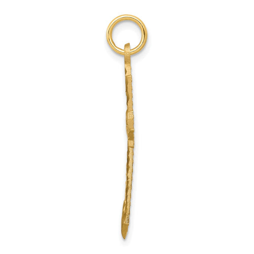 10k Cut-out Cross Charm