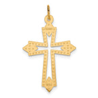 10k Cut-out Cross Charm