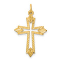 10k Cut-out Cross Charm