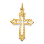 10k Cut-out Cross Charm