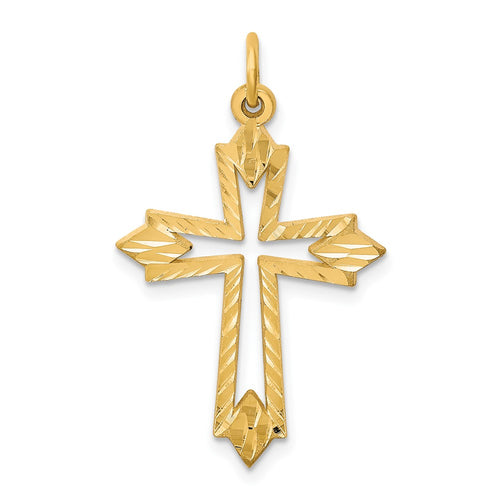 10k Cut-out Cross Charm