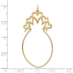 10k 5-Hearts Charm Holder