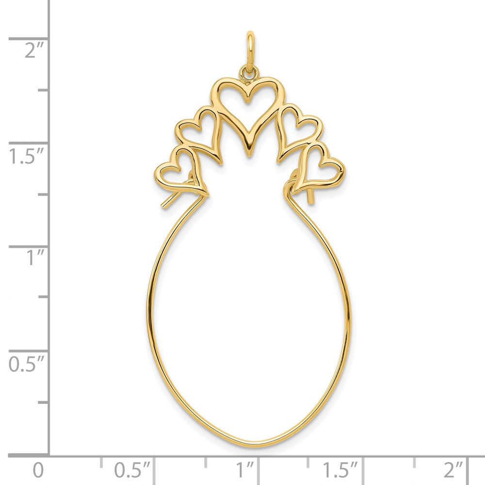 10k 5-Hearts Charm Holder