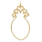 10k 5-Hearts Charm Holder
