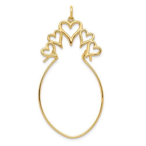 10k 5-Hearts Charm Holder