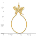 10k Filigree Butterfly Charm Holder
