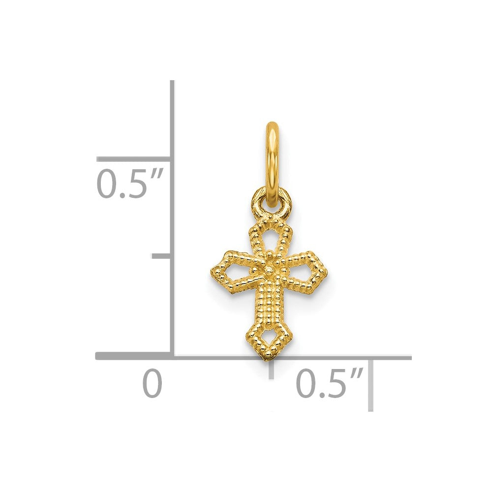 10k Mini Cross Charm
