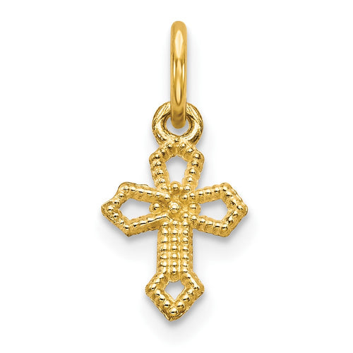 10k Mini Cross Charm