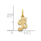 10K Small Script Initial B Charm