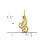 10K Small Script Initial C Charm