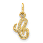 10K Small Script Initial C Charm
