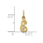10k Small Script Initial E Charm