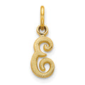 10k Small Script Initial E Charm