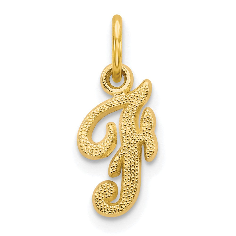 10k Small Script Initial F Charm