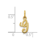 10k Small Script Initial G Charm
