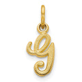 10k Small Script Initial G Charm