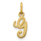 10k Small Script Initial G Charm