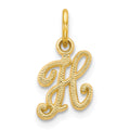 10k Small Script Initial H Charm