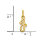 10k Small Script Initial J Charm