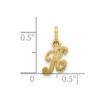 10k Small Script Initial K Charm