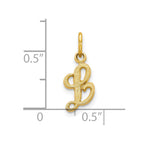10k Small Script Initial L Charm