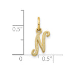 10k Small Script Initial N Charm