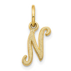 10k Small Script Initial N Charm