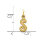 10k Small Script Initial S Charm