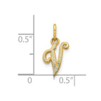 10k Small Script Initial V Charm