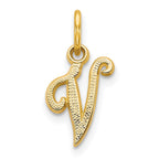 10k Small Script Initial V Charm
