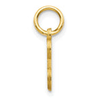 10k Small Diamond-cut Initial E Charm