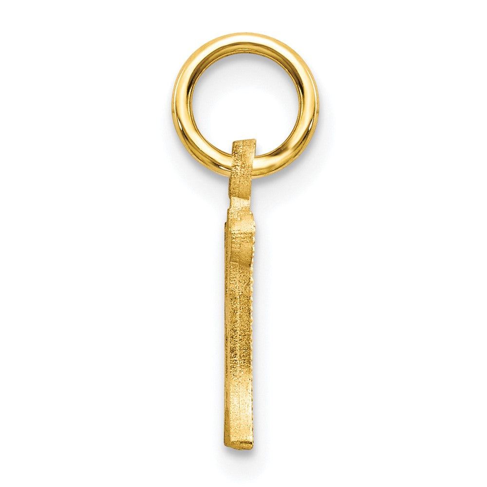 10k Small Diamond-cut Initial H Charm