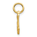 10k Small Diamond-cut Initial J Charm