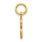 10k Small Diamond-cut Initial S Charm