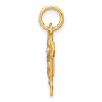 10K Satin Diamond-cut Crucifix Charm