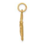 10k Solid Satin Diamond-cut Crucifix Charm