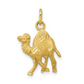 10k Satin Diamond-cut Camel Charm