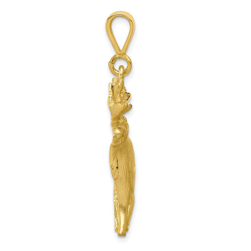 10k Diamond-cut Moose Charm