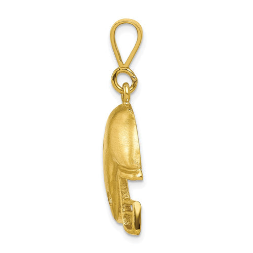 10K Diamond-cut Football Helmet Charm