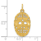 10k Cut-out Hockey Mask Charm