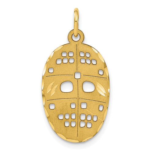 10k Cut-out Hockey Mask Charm