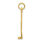10K Diamond-cut Hockey Stick Charm