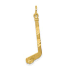 10K Diamond-cut Hockey Stick Charm