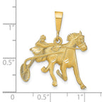 10K Satin Diamond-cut Harness Racer with Horse Charm