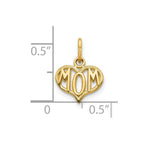10K MOM in Heart Charm